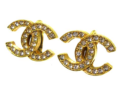 vintage chanel earrings ebay|vintage chanel diamond earrings.